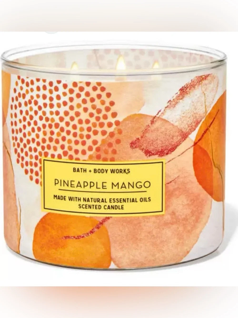NWT Bath & Bodyworks 3 Wick Candle Pineapple Mango Scent